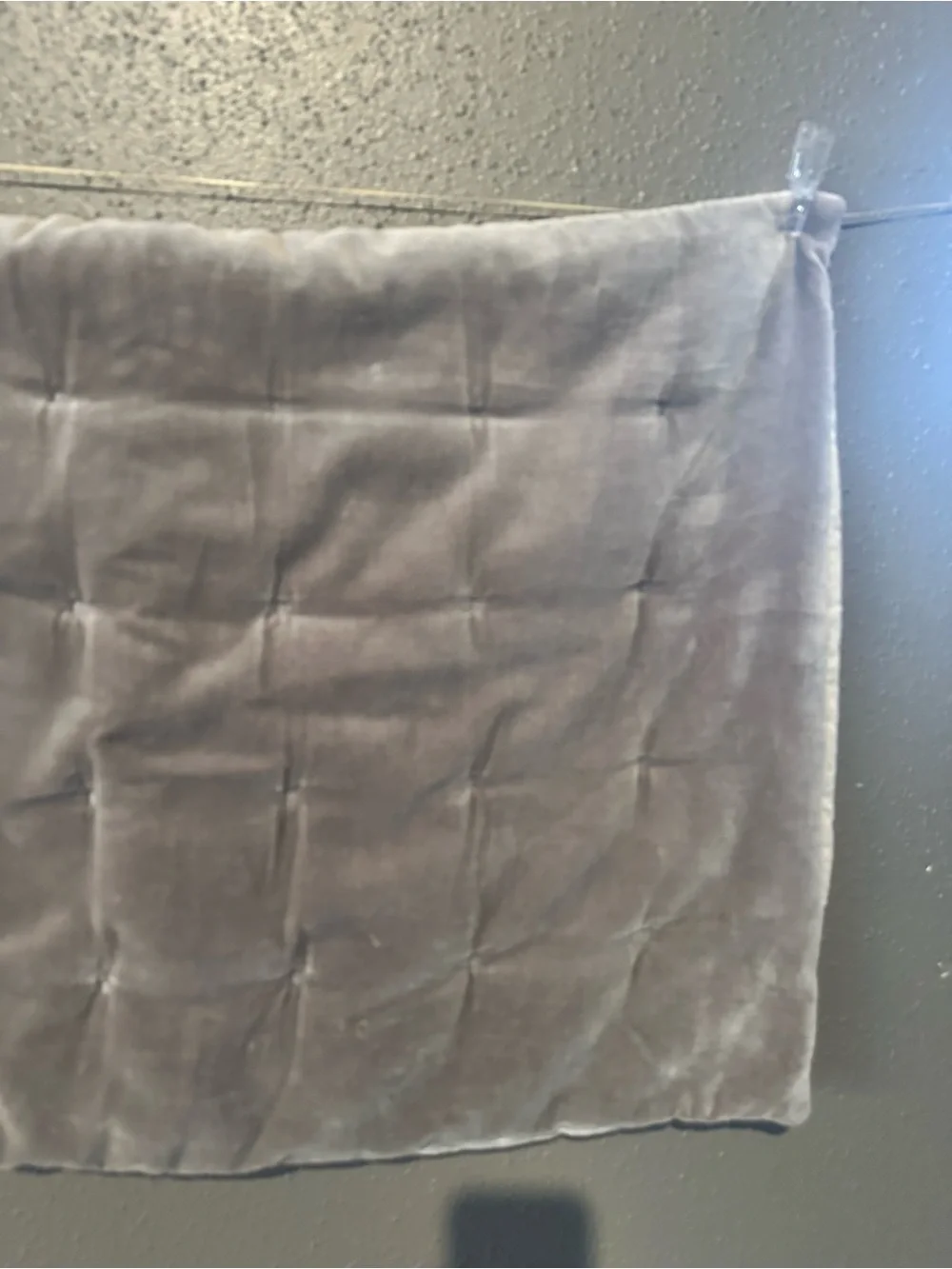 RESTORATION HARDWARE VELVET & LINEN TUFTED SHAM